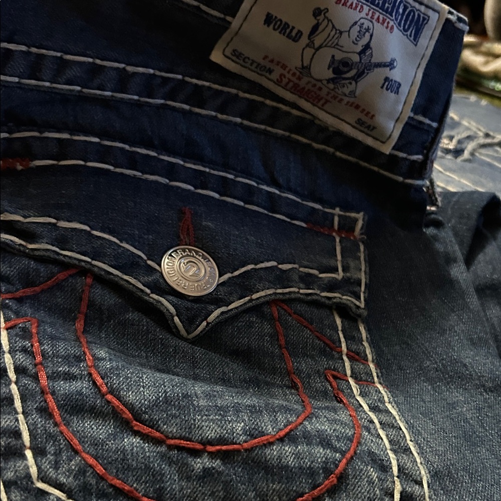 True Religion Dark Blue Straight Jeans
